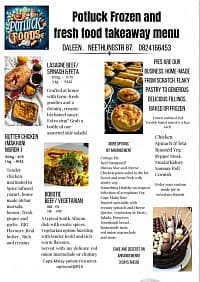 Sample menu